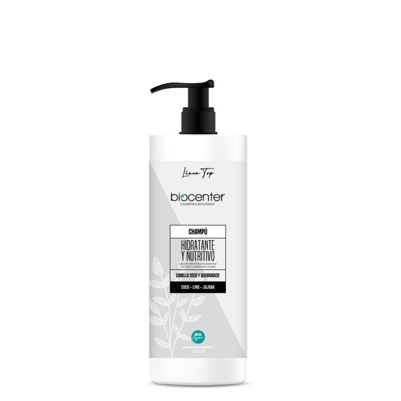 CHAMPÚ ECOLÓGICO HIDRATANTE Y NUTRITIVO - BIOCENTER TOP - ENVASE ECOFRIENDLY